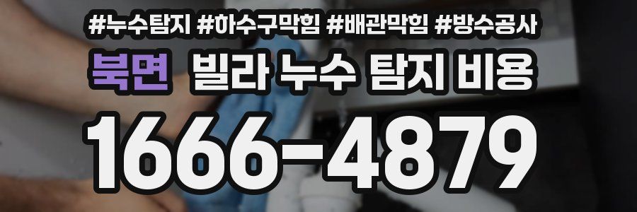 북면 빌라 누수 탐지 비용