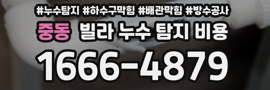 중동 빌라 누수 탐지 비용