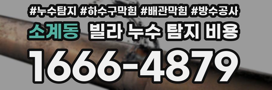 소계동 빌라 누수 탐지 비용