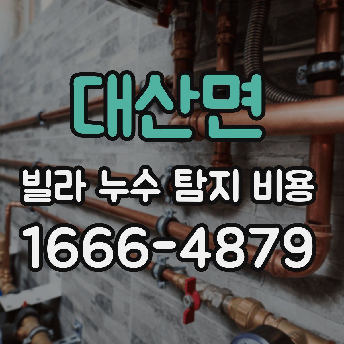 대산면 빌라 누수 탐지 비용