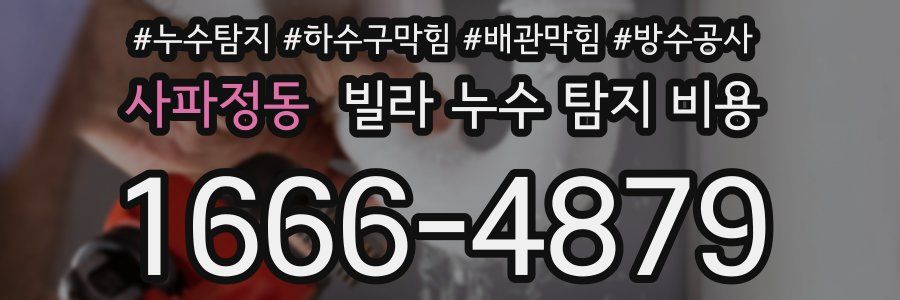 사파정동 빌라 누수 탐지 비용