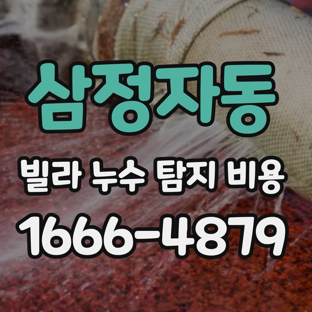 삼정자동 빌라 누수 탐지 비용