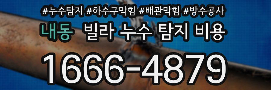 내동 빌라 누수 탐지 비용