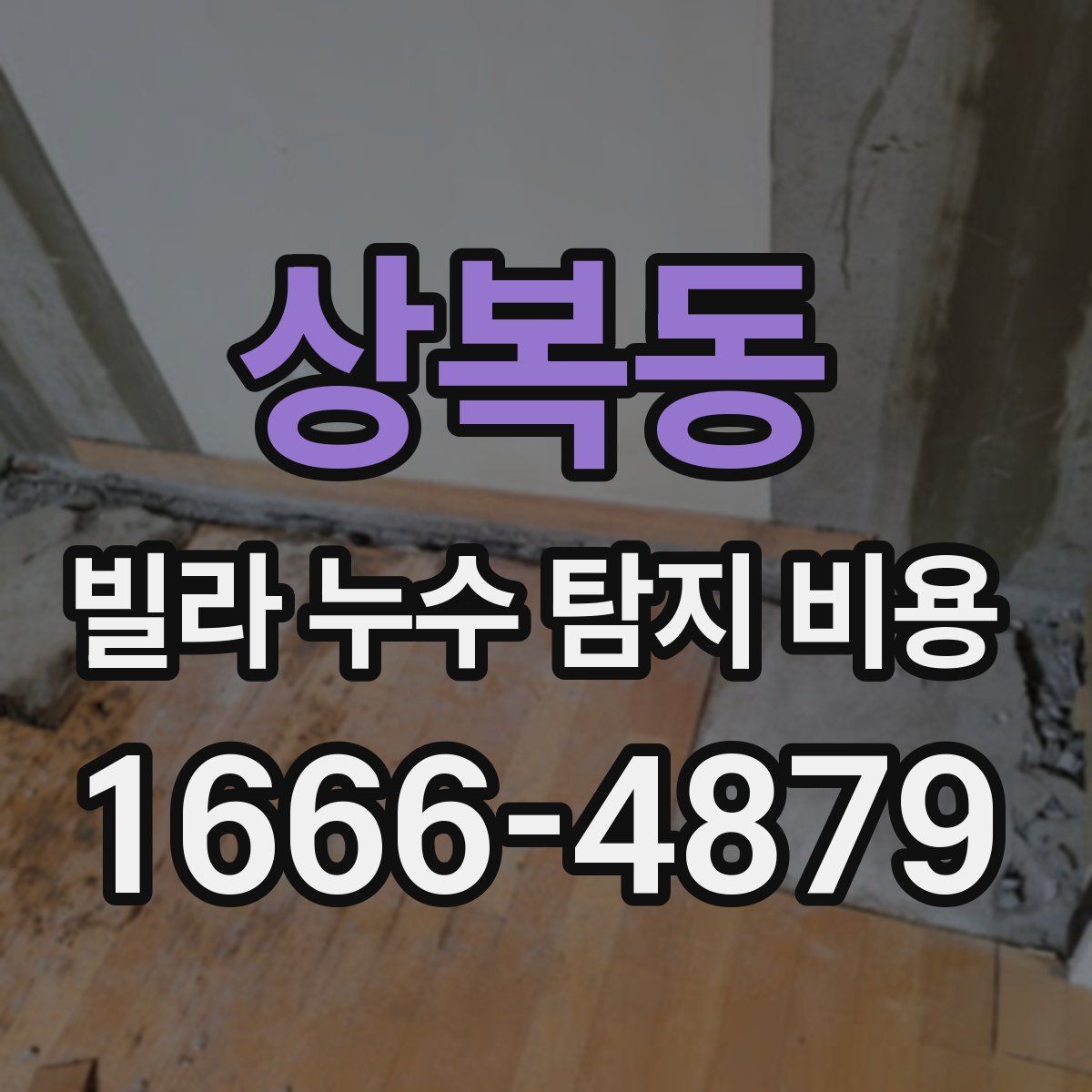 상복동 빌라 누수 탐지 비용