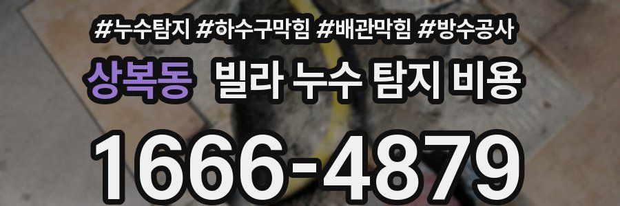 상복동 빌라 누수 탐지 비용