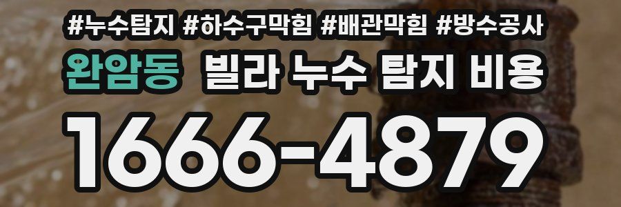 완암동 빌라 누수 탐지 비용