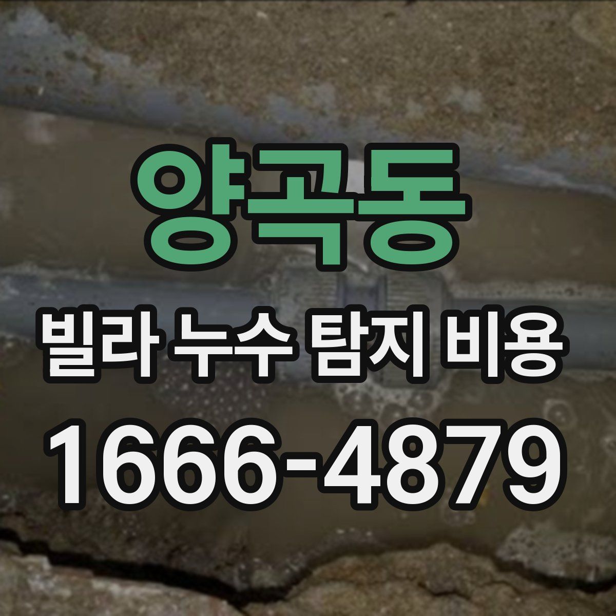 양곡동 빌라 누수 탐지 비용