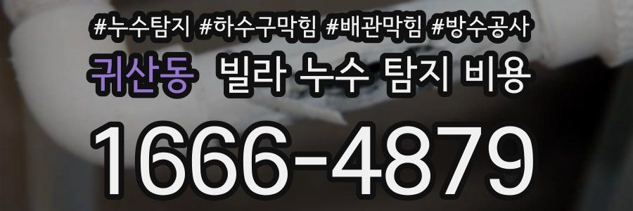 귀산동 빌라 누수 탐지 비용