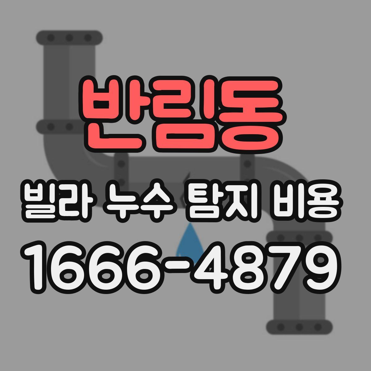 반림동 빌라 누수 탐지 비용