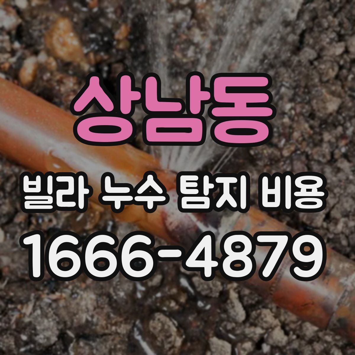 상남동 빌라 누수 탐지 비용
