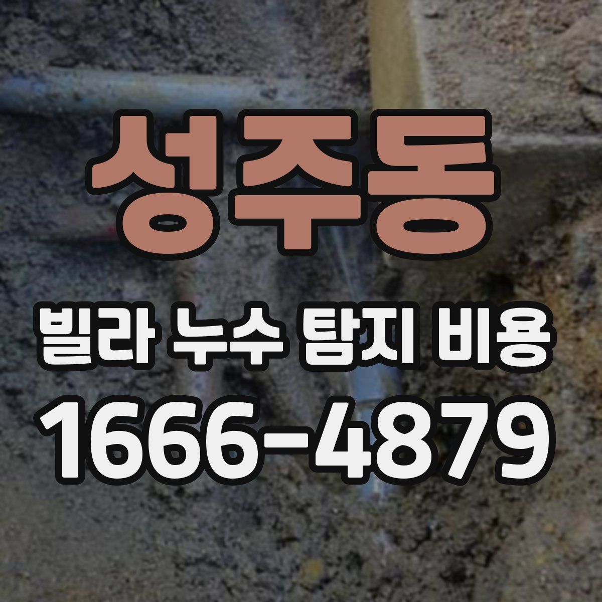 성주동 빌라 누수 탐지 비용