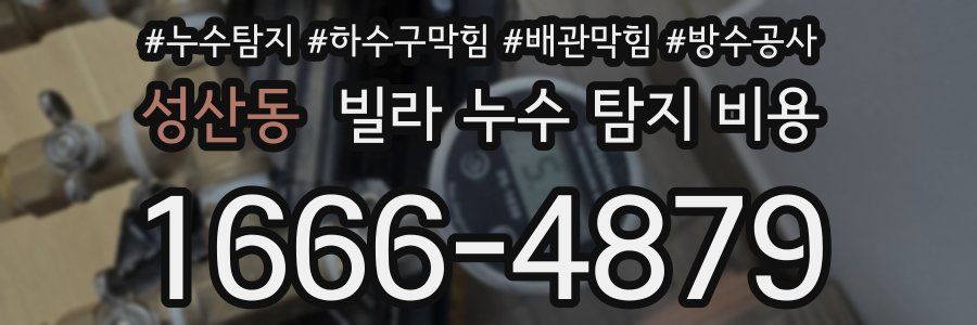성산동 빌라 누수 탐지 비용