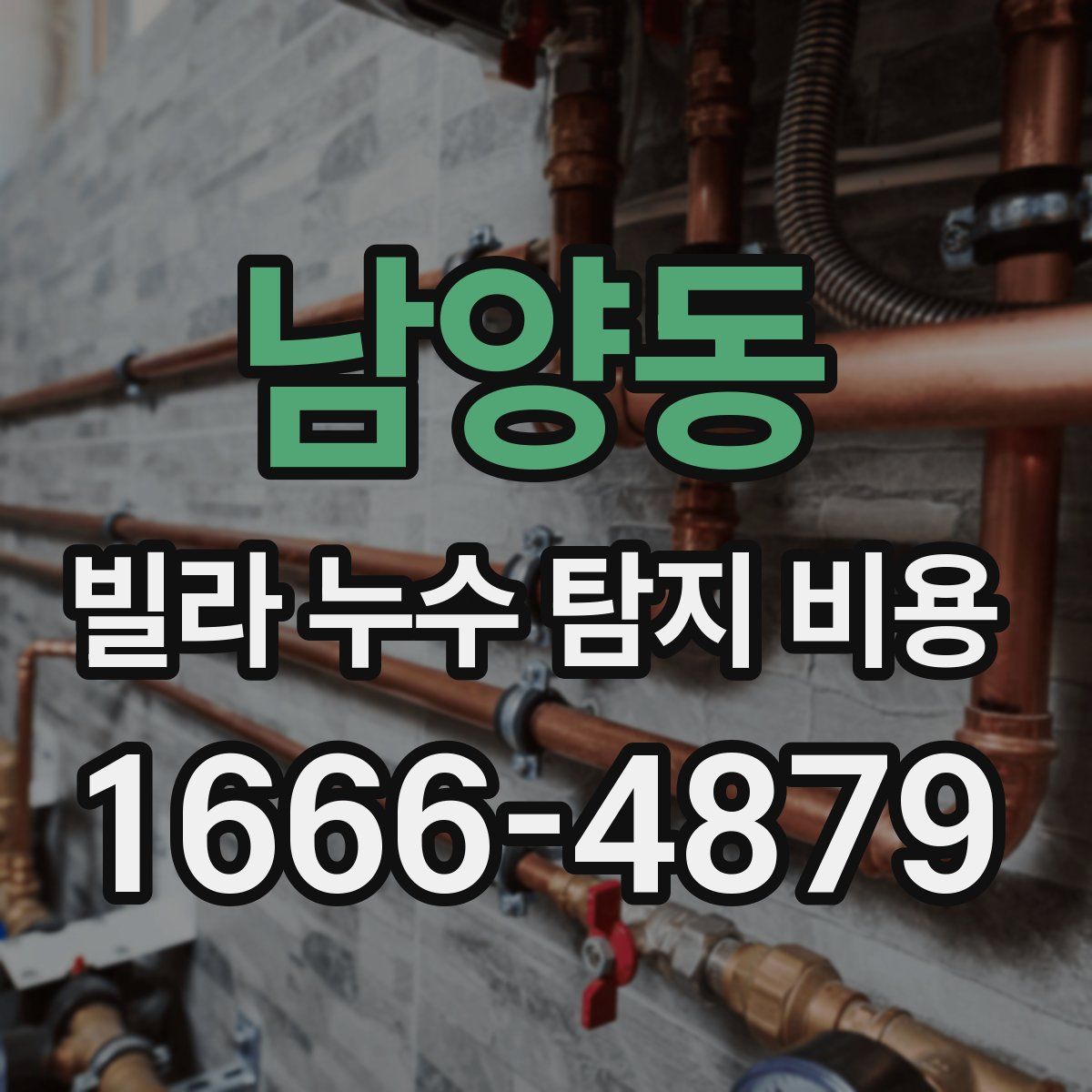 남양동 빌라 누수 탐지 비용