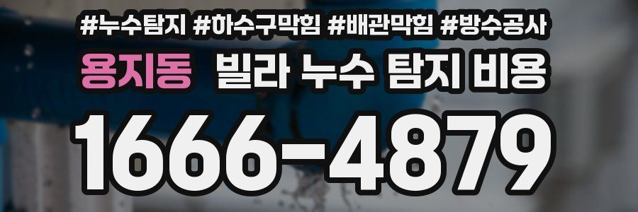 용지동 빌라 누수 탐지 비용