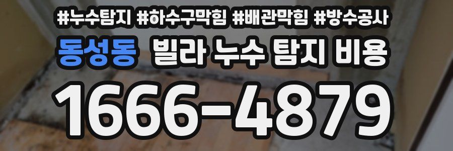 동성동 빌라 누수 탐지 비용