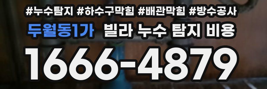 두월동1가 빌라 누수 탐지 비용