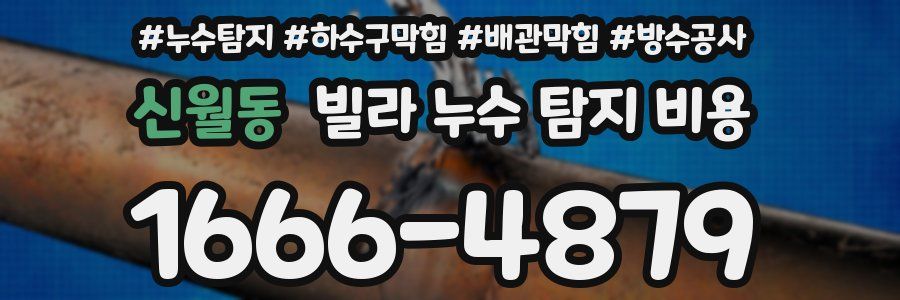 신월동 빌라 누수 탐지 비용