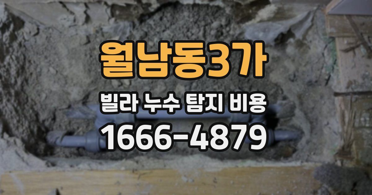 월남동3가 빌라 누수 탐지 비용