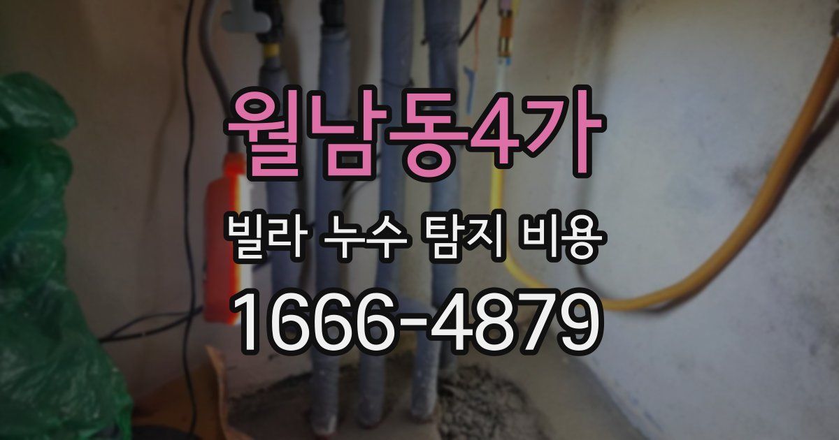 월남동4가 빌라 누수 탐지 비용