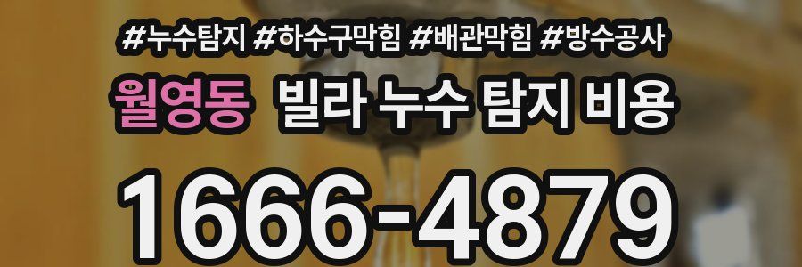 월영동 빌라 누수 탐지 비용