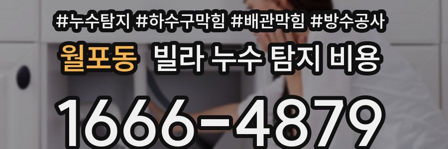 월포동 빌라 누수 탐지 비용