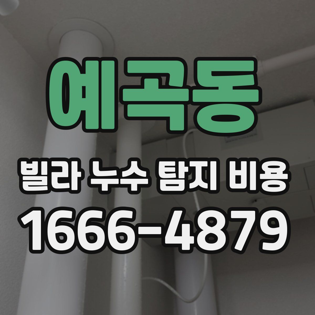 예곡동 빌라 누수 탐지 비용