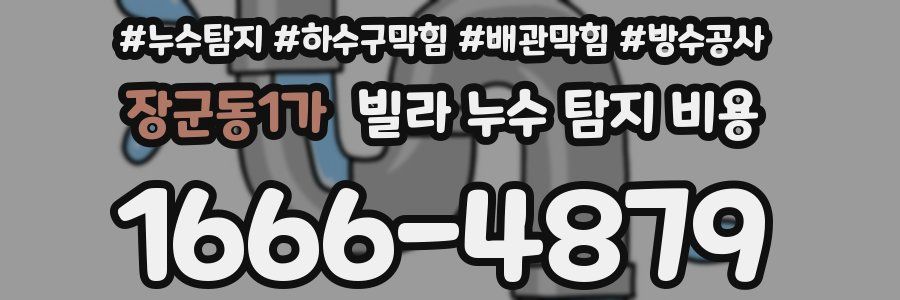 장군동1가 빌라 누수 탐지 비용