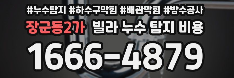 장군동2가 빌라 누수 탐지 비용