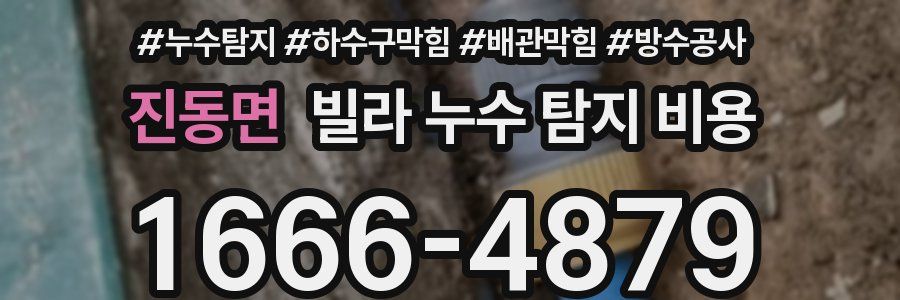 진동면 빌라 누수 탐지 비용