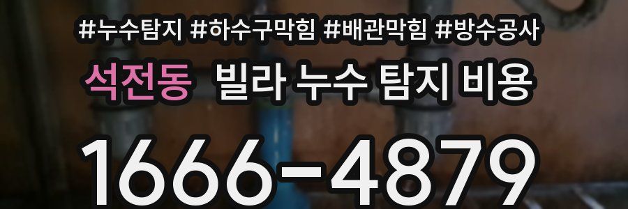 석전동 빌라 누수 탐지 비용