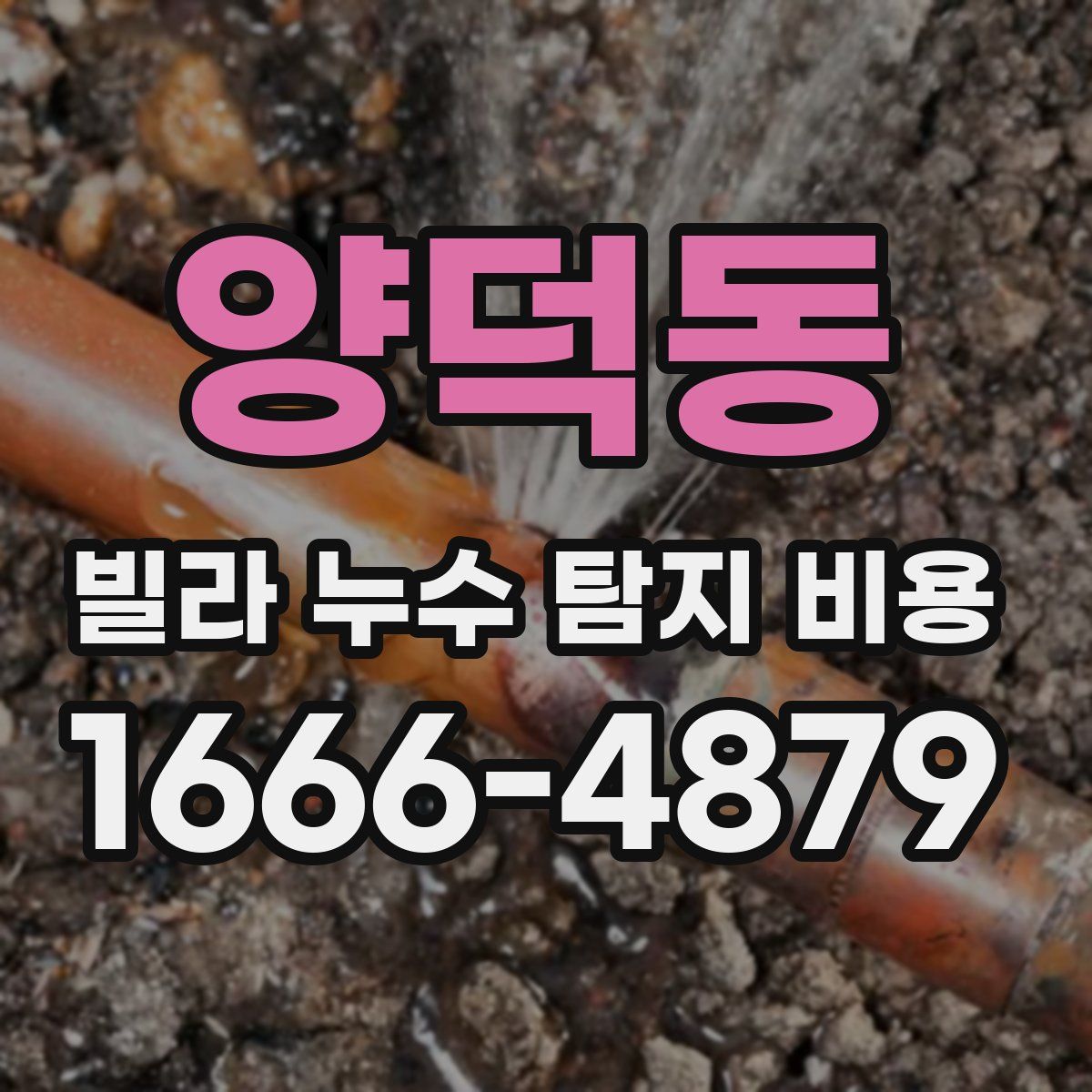 양덕동 빌라 누수 탐지 비용