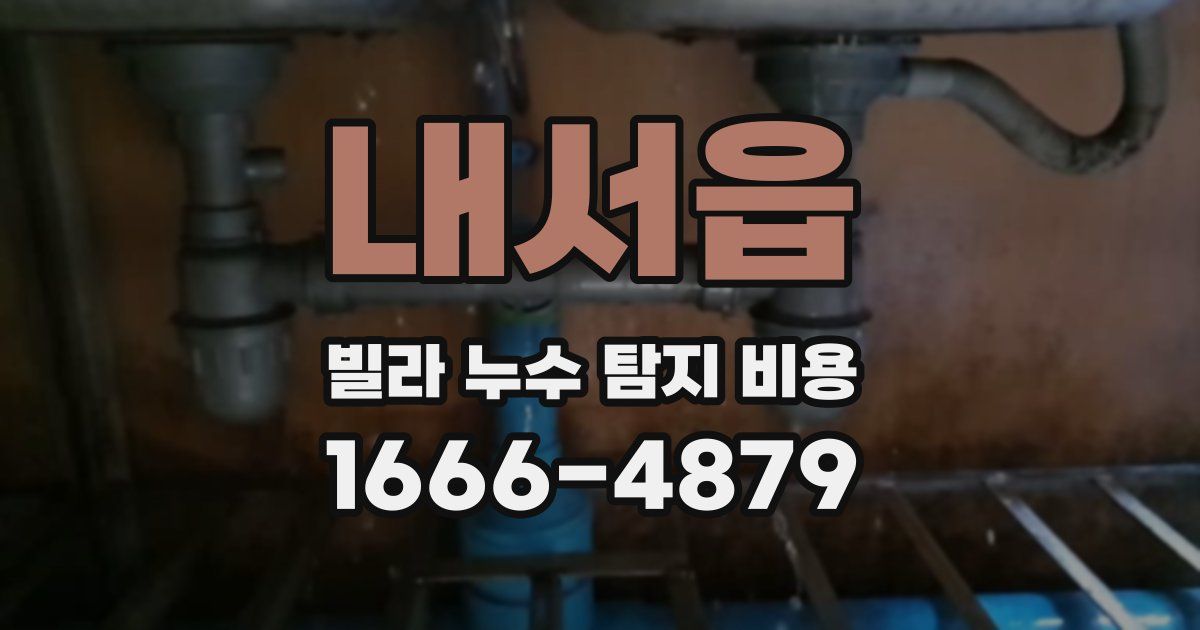 내서읍 빌라 누수 탐지 비용