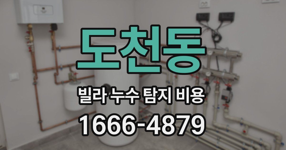 도천동 빌라 누수 탐지 비용