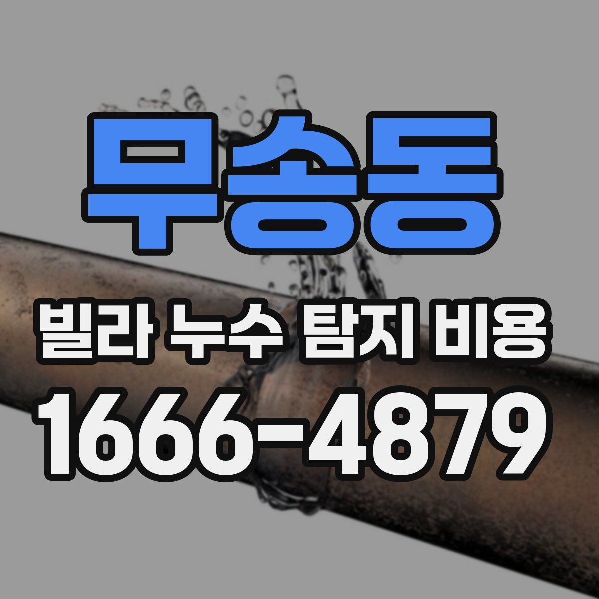 무송동 빌라 누수 탐지 비용