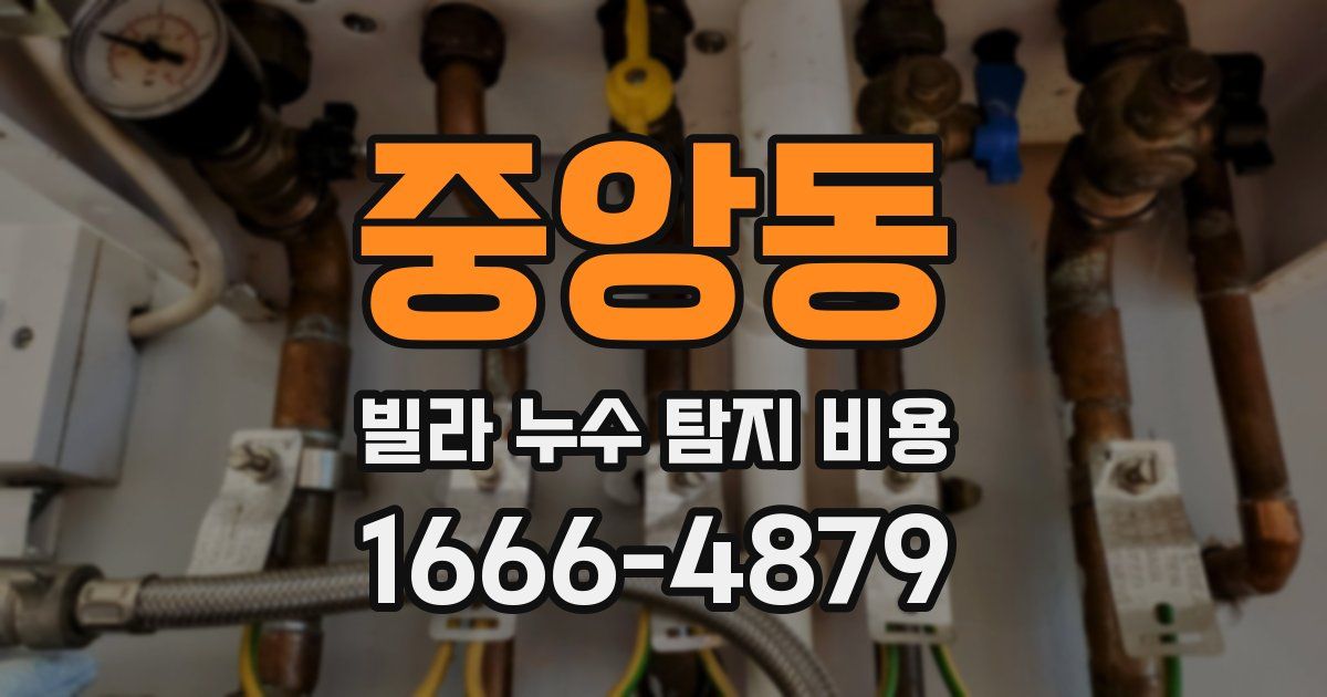 중앙동 빌라 누수 탐지 비용