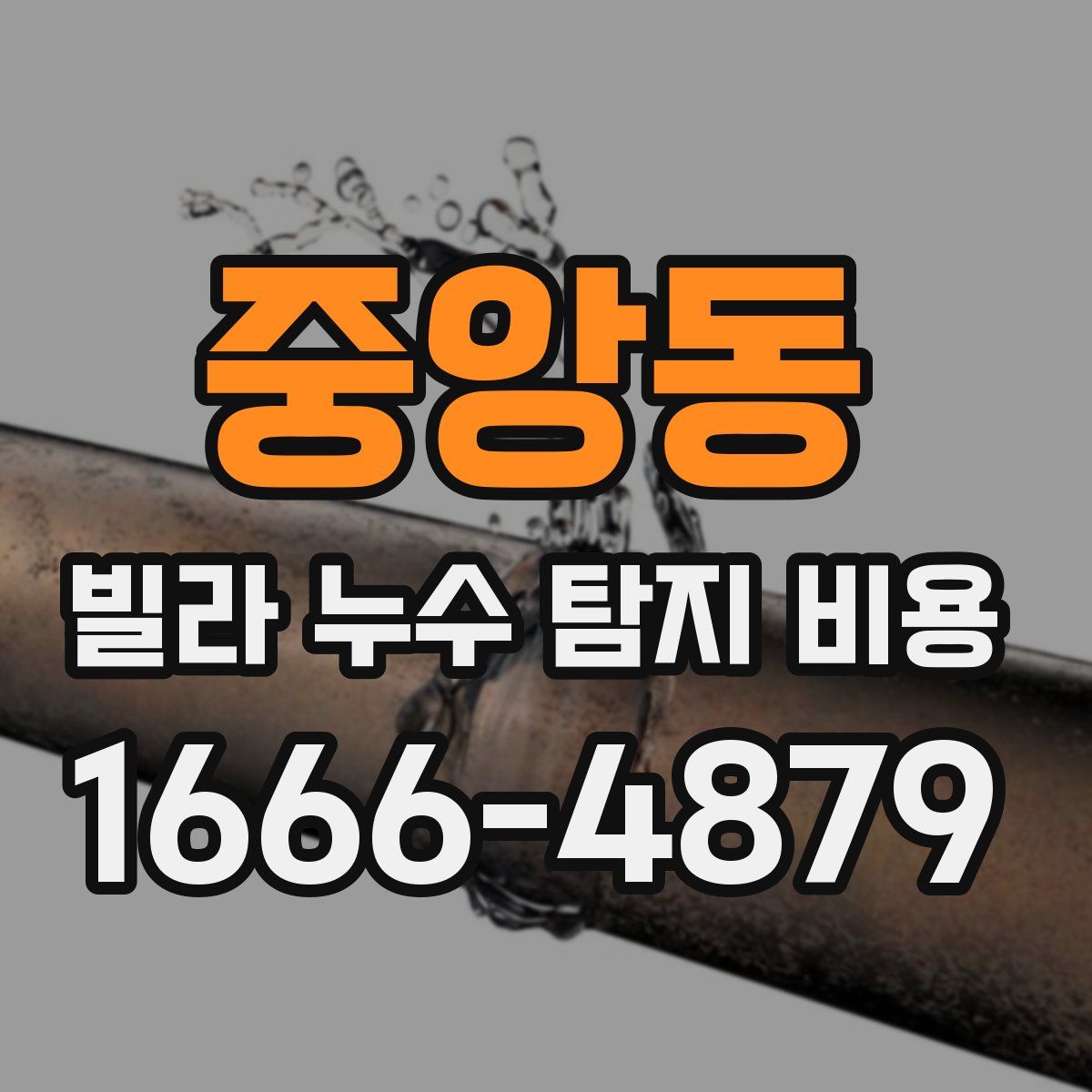 중앙동 빌라 누수 탐지 비용