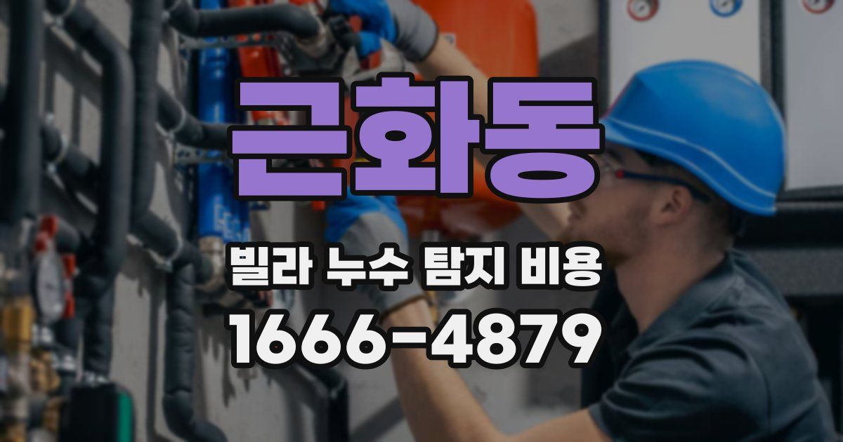 근화동 빌라 누수 탐지 비용