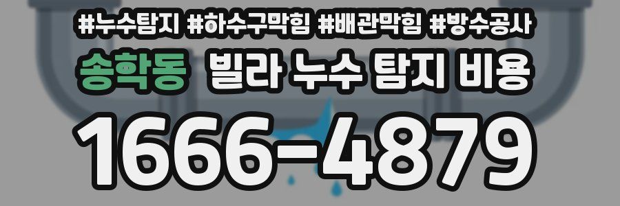 송학동 빌라 누수 탐지 비용