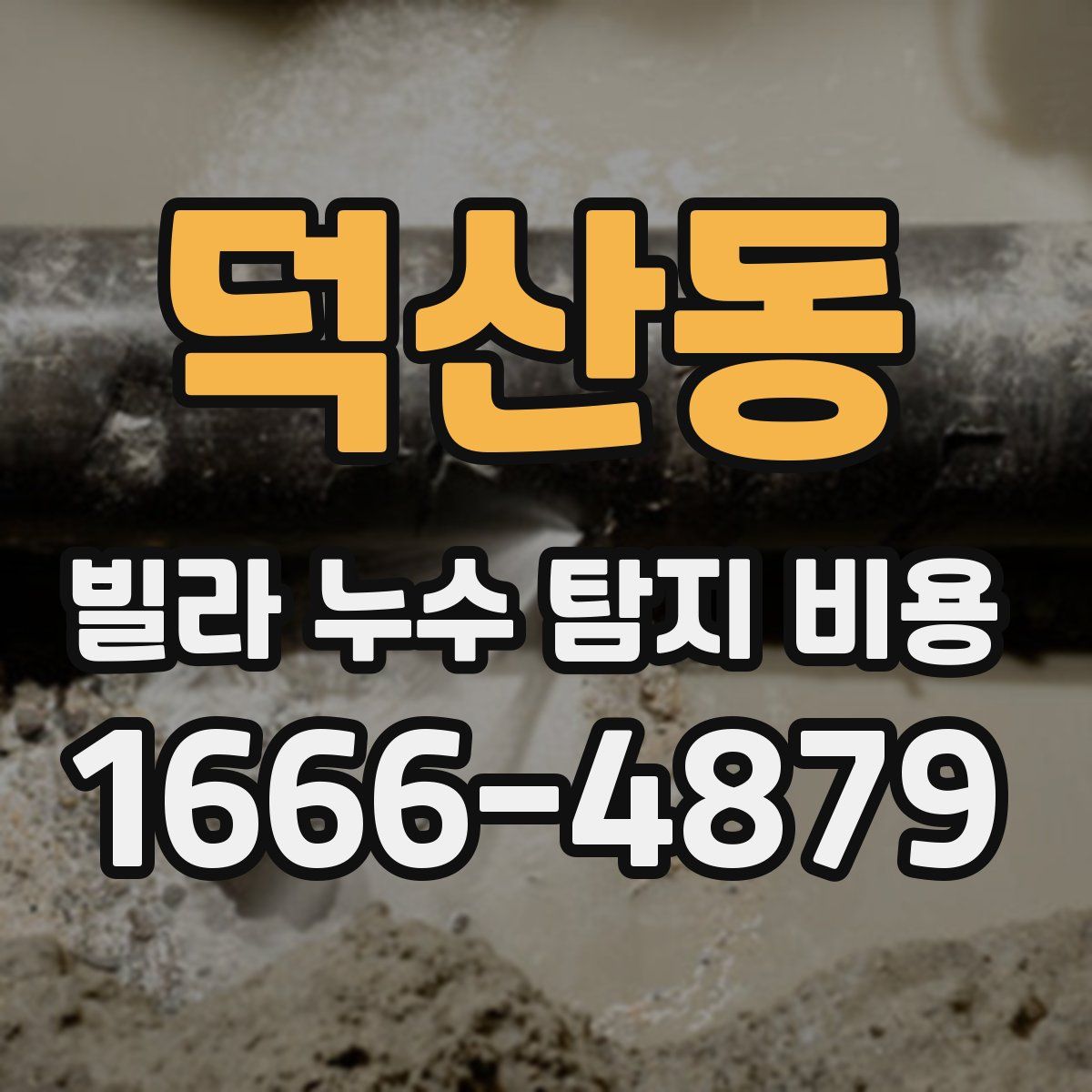 덕산동 빌라 누수 탐지 비용