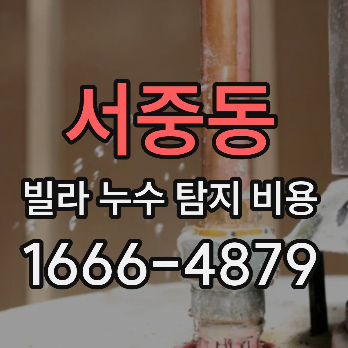 서중동 빌라 누수 탐지 비용