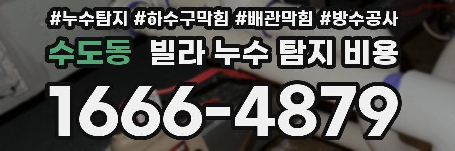 수도동 빌라 누수 탐지 비용