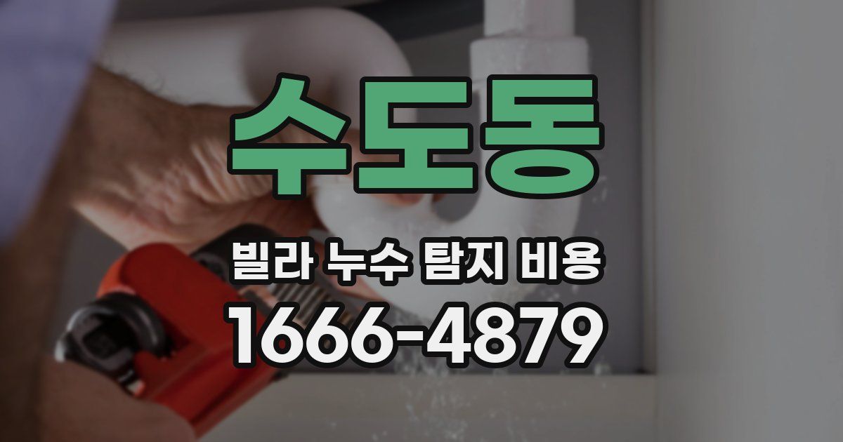 수도동 빌라 누수 탐지 비용