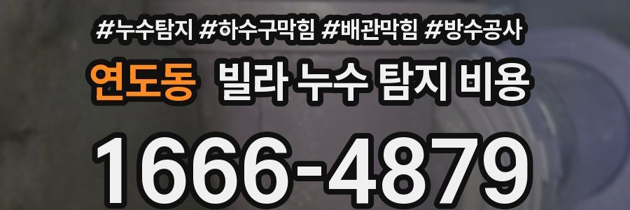 연도동 빌라 누수 탐지 비용