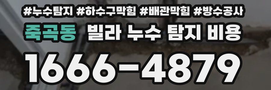 죽곡동 빌라 누수 탐지 비용
