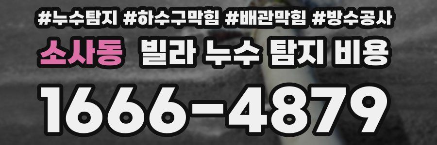 소사동 빌라 누수 탐지 비용