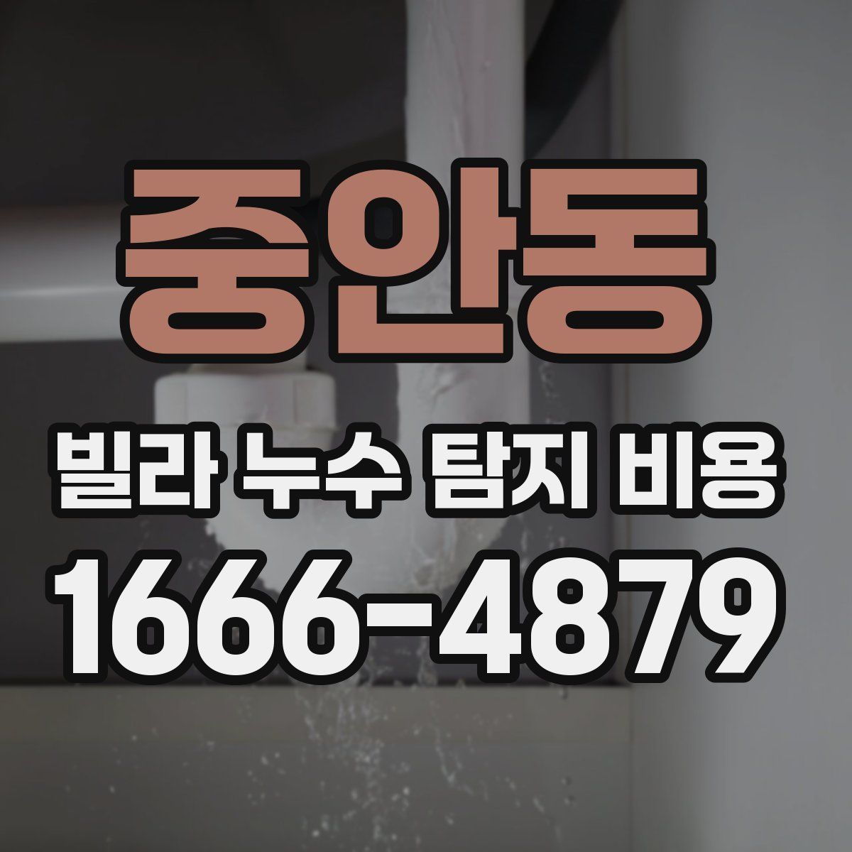 중안동 빌라 누수 탐지 비용