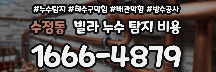 수정동 빌라 누수 탐지 비용