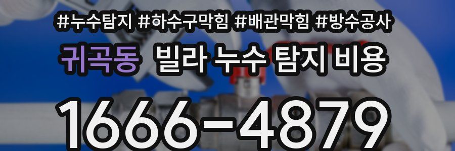 귀곡동 빌라 누수 탐지 비용