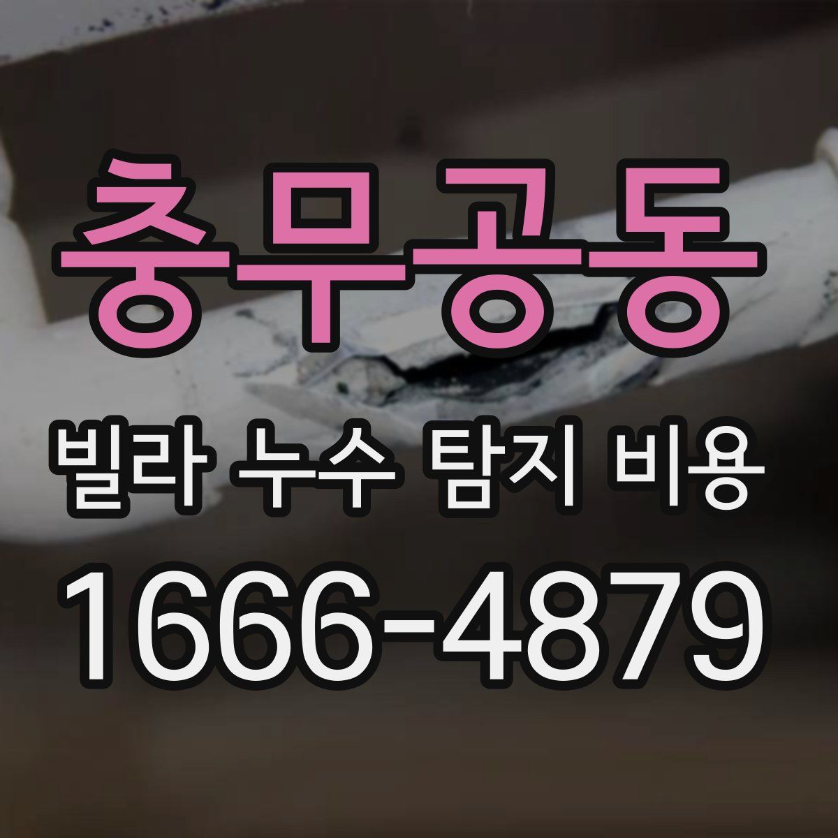 충무공동 빌라 누수 탐지 비용