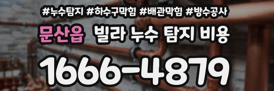 문산읍 빌라 누수 탐지 비용